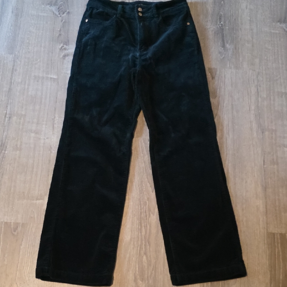 Judy Blue Deep Forest Green Corduroy Wide-Leg Pants